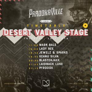 Parookaville 2019 Timetable Donnerstag Desert Valley Stage