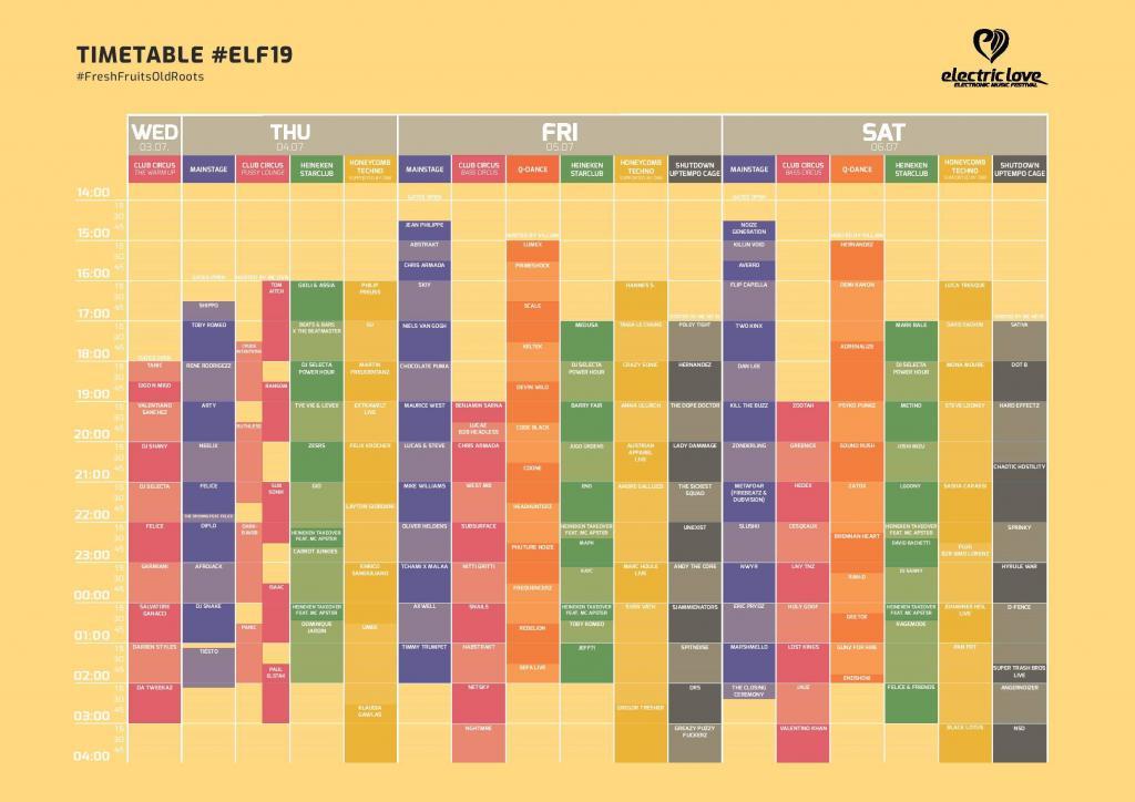 Electric Love Festival Timetable 2019 › Tracklist Club