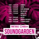 Oldenbora Soundgarden Timetable 2022